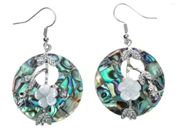 Kolczyki Dangle Natural Abalone Shell Flower Drop Fashion Biżuteria Matki Prezenty dla kobiet mama jej żona h013