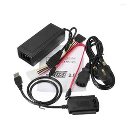 Computerkabel SATA/PATA/IDE-Laufwerk zu USB 2.0-Adapter-Konverterkabel für Festplatte HDD 2,5" 3,5" mit externer Wechselstromversorgung