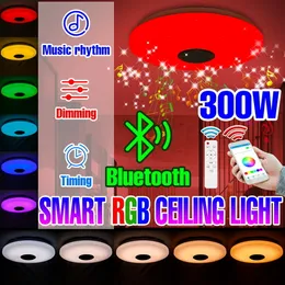 Smart Illumination LED Ceiling Light RGB Color Changing Lamp 220V Recessed Downlight Indoor Chandelier With Bluetooth Voice APP Remote 230316