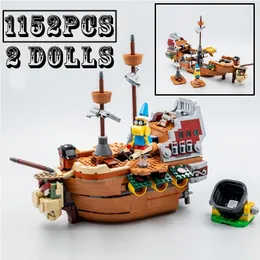 Block 1152 st 71391 S Airship Building Boat Model Creative Game Pirate Ship Bricks Toys for Kids Birthday Christmas Gift 230314