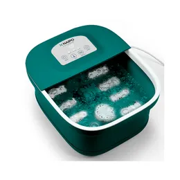 Banho de pé elétrico com bacia de massagem de calor com rolos de pés, controle de temperatura e bolhas, melhor spa para pés cansados