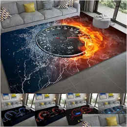 Carpets Car Motorcycle Dashboard Carpet Rug 3D Printing Creative Door Large Mat Bathmat For Living Room Bedroom Entrance Drop Delive Dhdq4