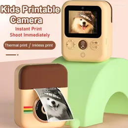Kamery cyfrowe Dzieci Instant Print Camera 1080p HD Kid Po zabawki podwójne soczewki selfie na Boże Narodzenie Prezenty Dziewczęta chłopcy Wini22