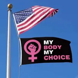 DHL Ship My Body My Choice Flags حقوق الإنجاب لافتة العلم في الهواء الطلق منزل حديقة لافتة