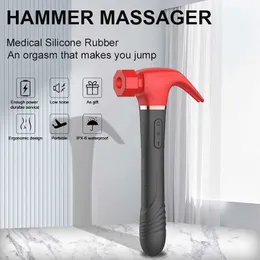 Ny Licklip 4in1 Love Hamma Vibrator Spot Clitoris Stimulation Dildo Hammer Shape Vibrator Sucker Vibration Sex Toy for Women 18 230316