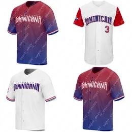 2023 Dominikanska republiken Baseball Jersey Manny Machado Juan Soto Julio Rodriguez Jeremy Pena Vladimir Guerrero Jr. Rafael Devers Willy Adames Gary Sanchez Javier