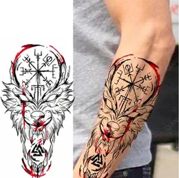 1PC Animal Tattoo Tattoo Wolf Men Wodoodporne tatuaże Fałszywe naklejki