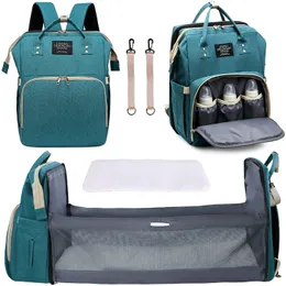 Сумки для подгузников USB Сумка для подгузников для мальчиков девочки для подгузника рюкзак с переодеванием станции со складной дорожкой.