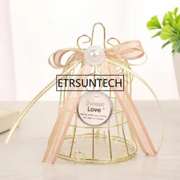 Presentförpackning 50st mini Golden Iron Birdcage Candy Box Europ Style Wedding Collectbles Decoration1