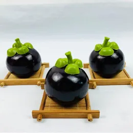 Party Decoration 5PCS 7cm Artificial Mangosteen Christmas Halloween Year Festival Home Decor Fake Vegetables Foods Pography Props