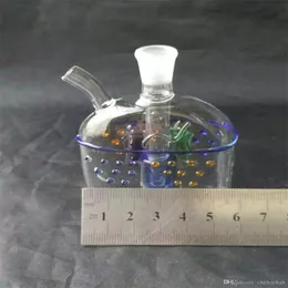 Rökande rör färgade platta Fiskar Glass Hotpot Bongs Oil Burner Pipes Water Pipes Glass Pipe Oil Rigs