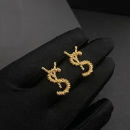 Beautiful luxury earrings orecchini iced out studs elegance wife distinctive bold letter designer jewelry aesthetic charming stud earing jewelry women ZB033 F23