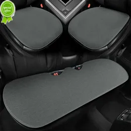 새로운 린넨 카시트 커버 통기성 직물 전면 및 뒷좌석 쿠션 보호 패드 범용 자동차 인테리어 스타일
