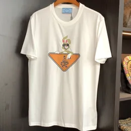 MILANO Designer Tide Herren T-Shirts Brustbriefdruck Kurzarm High Street Loose Oversize Casual T-Shirt Reine Baumwolle Tops für Männer und Frauen Baumwollhemd