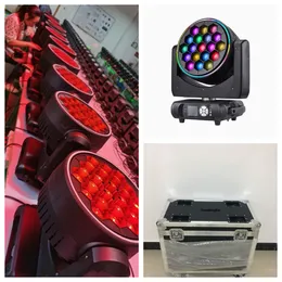 2pcs moving head lights led beam rgbw 19x40w led b eyes k15 4in1 zoom moving head dj stage lights for event party with flightcase