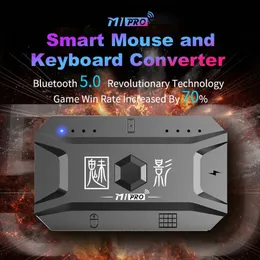 Adaptador de conversor de mouse e teclado para jogo de celular Bluetooth 5.0 M1 Controlador Auxiliar USB para Android iOS Telefone tablet