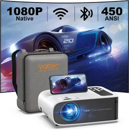 Projectors YABER 4K Pro V8 with WiFi 6 and Bluetooth 50 450 ANSI Outdoor Portable Home Video 230316