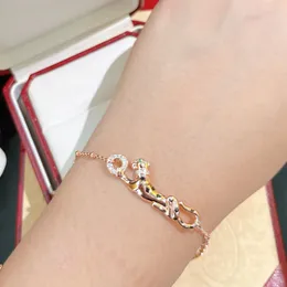 panthere Bracciale per donna designer diamante Smeraldo argento pregiato placcato oro 18 carati T0P qualità più alta qualità contatore moda stile classico regalo di anniversario 024