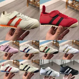 Kids Sneaker Buty tygrys skórzane koronkowe chłopcy dziewczęta swobodny japoński sposób metaliczny złoto swobodny miękki letni butów dla dzieci rozmiar 22-35 U o8uo#