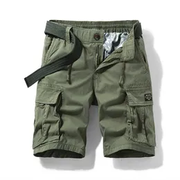 Herren-Shorts, 2023 neue Herren-Sommer-Baumwoll-Armee-Tactical-Cargo-Shorts, modische Khaki-Multi-Pocket-beiläufige kurze Hosen, lose Militär-Shorts für Herren G230316