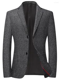 Męskie garnitury marka Blazers men kurtka moda szczupłe płaszcze przystojne męskie kurtki biznesowe jodełka