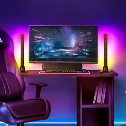 Projektör Lambalar Akıllı RGB Işık Çubukları Gece Bluetooth Uygulama Kontrol Müzik Senkronizasyonu Oyun TV Odası Dekorasyon Lambası Mood S 230316