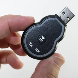 Q2 BluetoothアダプターワイヤレスオーディオトランスミッターレシーバーHDサウンド品質メモリ接続USB 2 in 1 WiFiアダプターカラフルなライト