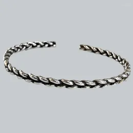 Bangle LUTAKU Bangles & Bracelet For Women Couples Vintage Silver Color Jewelry Weaving Handmade Party Accessories