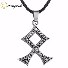 Colares pendentes chengxun estilo de moda exclusiva unissex masculina colar de colar viking retro nó cruzado jóias celtas eslavas amulet collier