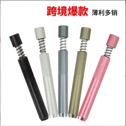 Hookahs Metal pipe Portable press type metal spring pipe Metal pipe