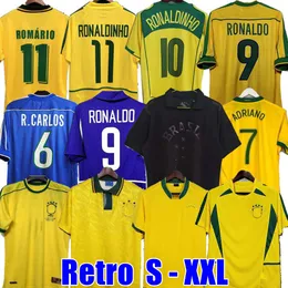 1998 Brasil Soccer Jerseys 2002 Retro Shirts Carlos Romario Ronaldo Ronaldinho 2004 Camisa De Futebol 1994 Brazils 2006 Rivaldo Adriano