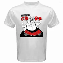 Erkek Tişörtleri Crumbsuckers CBGB 1984-1985 Beyaz T-Shirt Boyut S ila 3xl'de yaşıyor