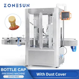 ZONESUN ZS-XG16D2 Automatische Kappenpressmaschine für den Verschluss von Korkflaschengläsern mit Staubschutz, individuelle Produktion