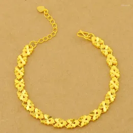 Charm-Armbänder, 24-karätiges Gold-Armband, gesungene Patroon-Klamotten, vier für Frauen, Bruiloft, Partij-Sieraden-Geschenke