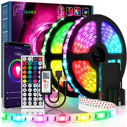 LED -remsor LED -striplampor RGB 5050 2835 Bluetooth WiFi Control Waterproof Flexible Tape TV Backlight Room Home Party Decoration luces LED P230315