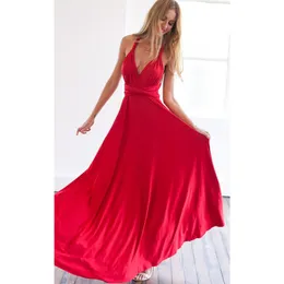 Повседневные платья Sexy Women Multiway Wrap Convertible Boho Maxi Club Red Dress Bandage Длинное платье Party Bridesmaids Infinity Robe Longue Femme 230316