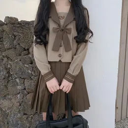 Roupas Defina o chá de chá de leite japonês Terno de marinheiro jk uniformes estilo faculdade estudantes estudantes do ensino médio uniforme de anime cálpéias envia