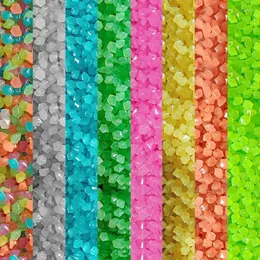 Garden Decorations 100 Pcs/Bag Luminous Stones Home Aquarium Landscaping Glow In The Dark Pebbles Artificial Fluorescent Plastic Gravel