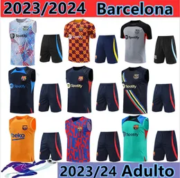 23/24 Barcelona camisas de futebol Camisolas ANSU FATI roupa de treino de futebol LEWANDOWSKI TRACKSUIT Barcelona CONJUNTO FERRAN ADAMA AUBA PEDRI GAVI regata masculina
