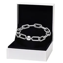 925 Sterling Silver Link Chain Bracelet for Pandora Fashion Party Jewelry For Women Men Girlfriend Gift Hand chain designer Bracelets with Original Box Set