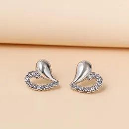 Stud Earrings ER-00538 Korean Rhinestone Wedding Gift Heart Earings Fashion Jewelry 2023 Items Women Wholesale In Bulk