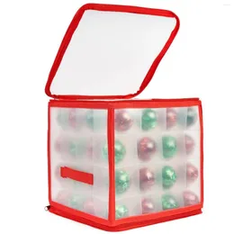 Bolsas de armazenamento 64 Grid Red PP Inner Christmas Color Box With Balls Desktop Cardboard Home