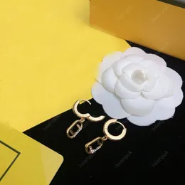 2023-Women Gold Hoop Earings Designer Jewelry Luxurys Diamond Dangle Studs Earrings Boucle Letters Hoops F With Box New 010506R
