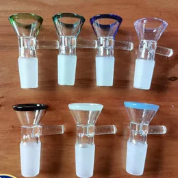 Çoklu Stiller Sigara Renkli Pyrex Kalın Cam Tapı 14mm 18mm Erkek Eklem Değiştirme Kaseleri Bitki Tütün Yağı Filtresi Water Pipe Bong Harosya Downstem Tutucu