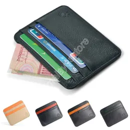 New Vintage Leather Credit Card Case Mini Id Card Titular Small Burse for Man Slim Men Wallet Carder Business Card Sacos