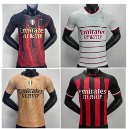 Versão do jogador Ibrahimovic 22 23 4º Jerseys de futebol Giroud de Ketelaere R. Leao Tonali Theo AC Milans Kit de camisa de futebol especial