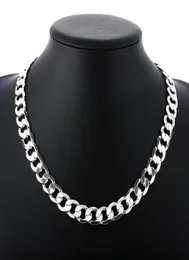 KASANIER 8mm width Silver man necklaces fashion silver figaro jewerly 1624 inches man chain curb necklaces3857897