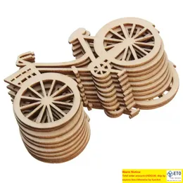 Vintage Wooden Bicycle Ornament 10PcsSet DIY Handmade Bike Crafts Party Birthday Wedding Christmas Decorations for Home Navidad