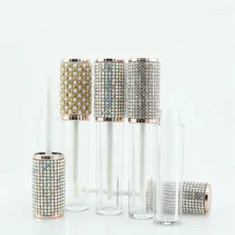 Bottiglie di stoccaggio 30 pezzi 4,5 ml Tubi per lucidalabbra Contenitori vuoti con bacchetta di strass di cristallo