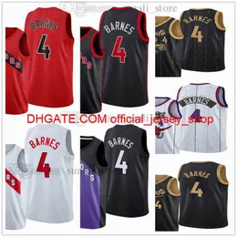 2021-2022 City Black Scottie Barnes 4 camisetas de baloncesto Rojo Blanco Negro Deportes Hombres Mujeres Niños Jóvenes Lady Edition